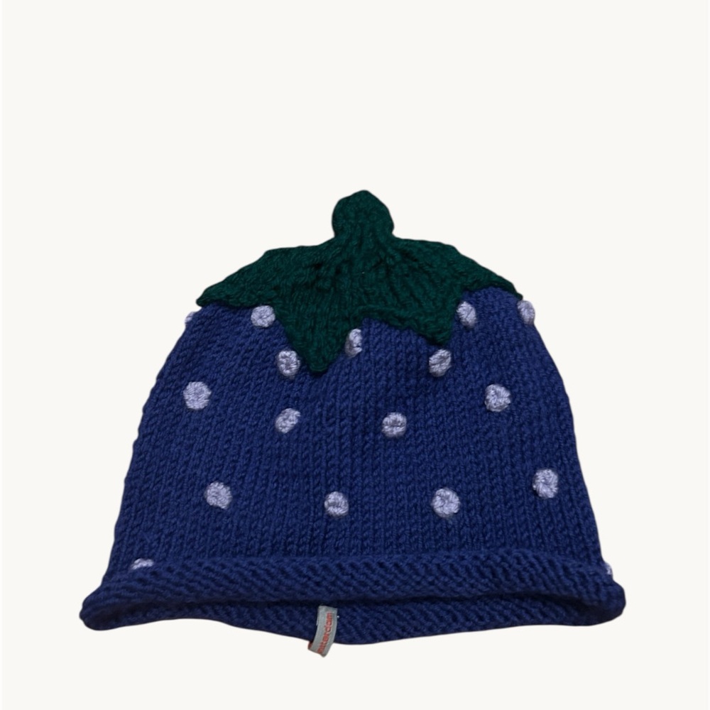Mumami Purple Strawberry Knit Hat